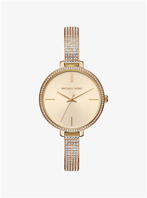 michael kors jaryn pavé gold-tone watch|Michael Kors Women's Jaryn Gold.